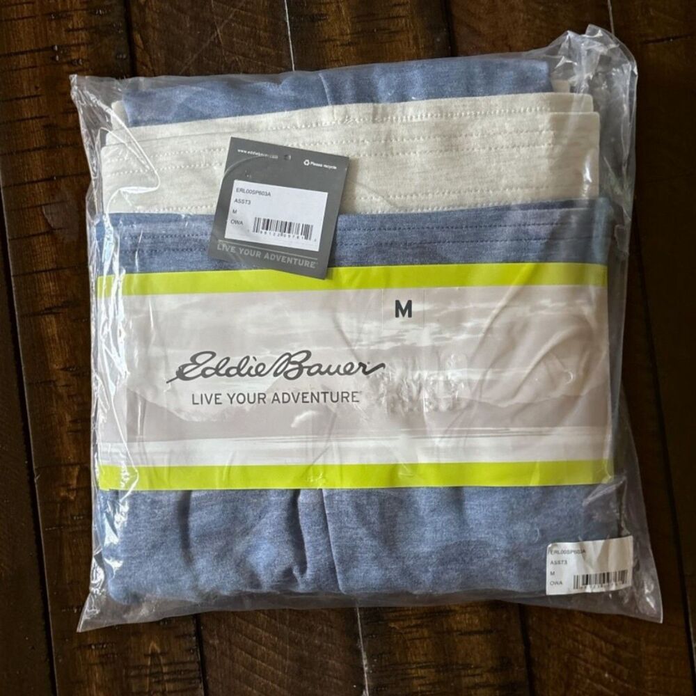 Eddie Bauer Lounge 2-Pack Jogger Pajama Pants Women’s M Blue Gray NWT